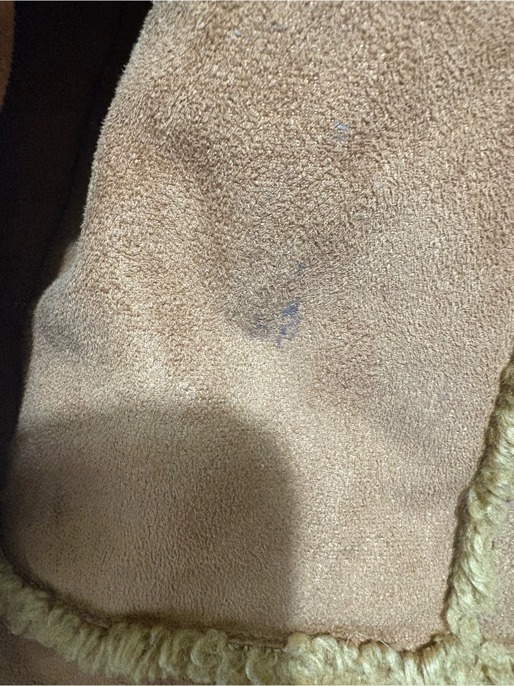 Regent Park Faux Suede Sherpa Boho Jacket M Tan Penny Lane Y2K Western Coat - Picture 12 of 12
